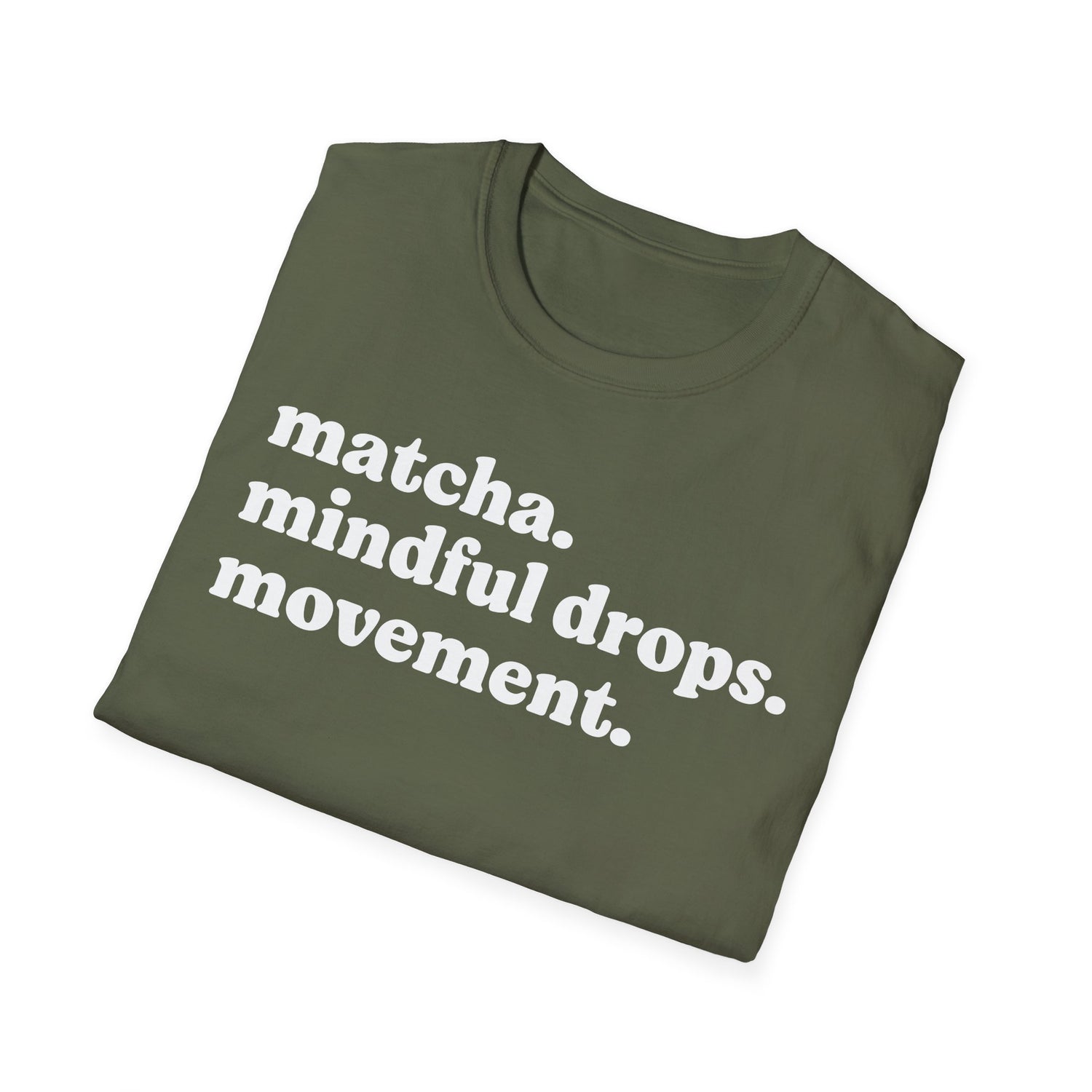 matcha. mindful drops. movement. tee