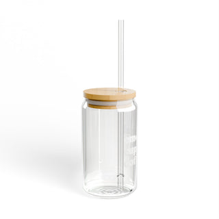 Emotional Support Coffee Sipper Glass, 16oz