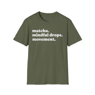 matcha. mindful drops. movement. tee